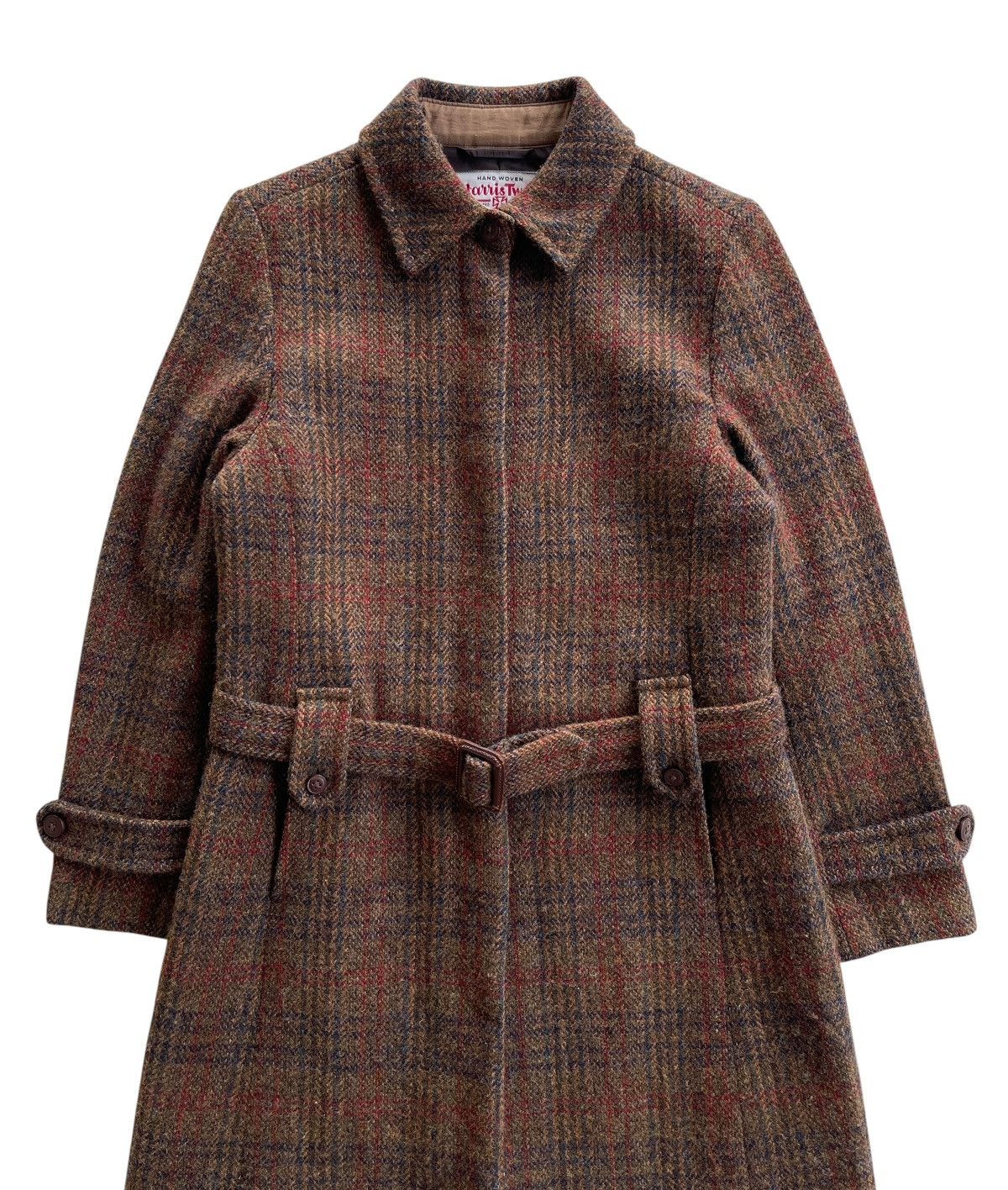 Harris Tweed Harris Tweed Wool Checked Long Coat Size S / US 4 / IT 40 - 4 Thumbnail