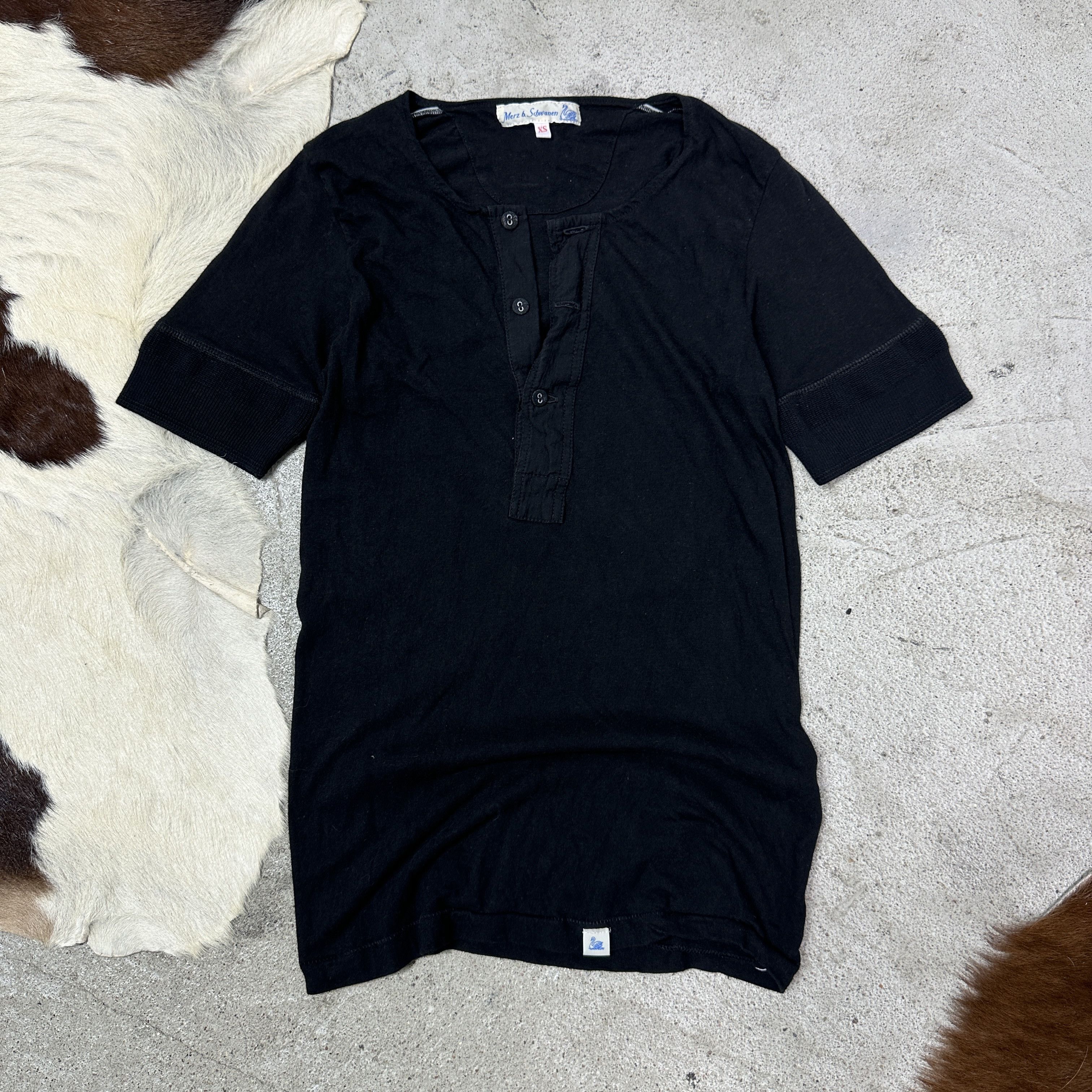 Vintage Vintage Avant Garde Grunge Merz B. Schwanen T-shirt Y2K Size XS / US 0-2 / IT 36-38 - 2 Thumbnail
