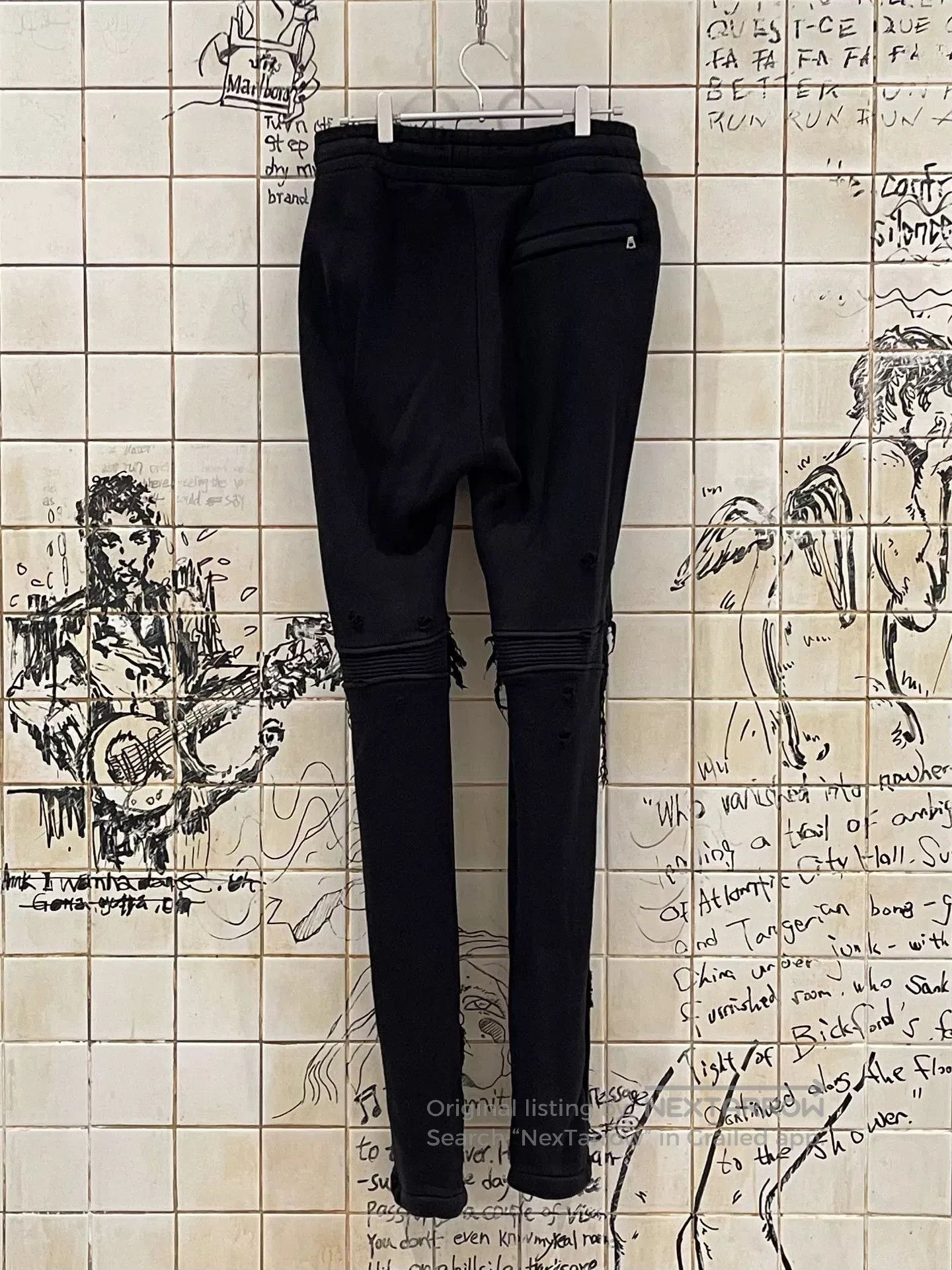 Amiri Amiri Distressed Zippered Sweatpants. Size US 26 / EU 42 - 2 Thumbnail