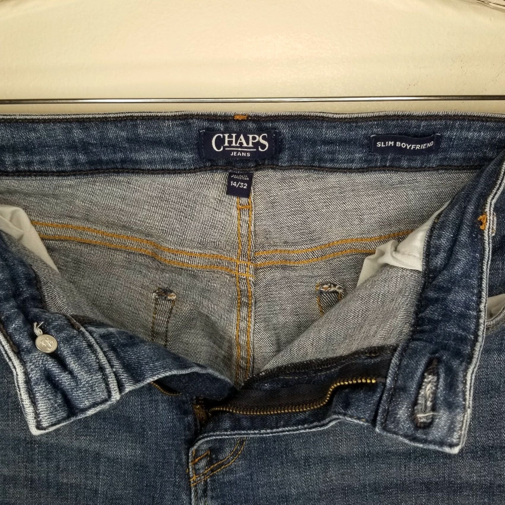 Chaps Chaps Women's Jeans Slim Boyfriend Blue 14/32 Regular Size 36" / US 14 / IT 50 - 3 Thumbnail