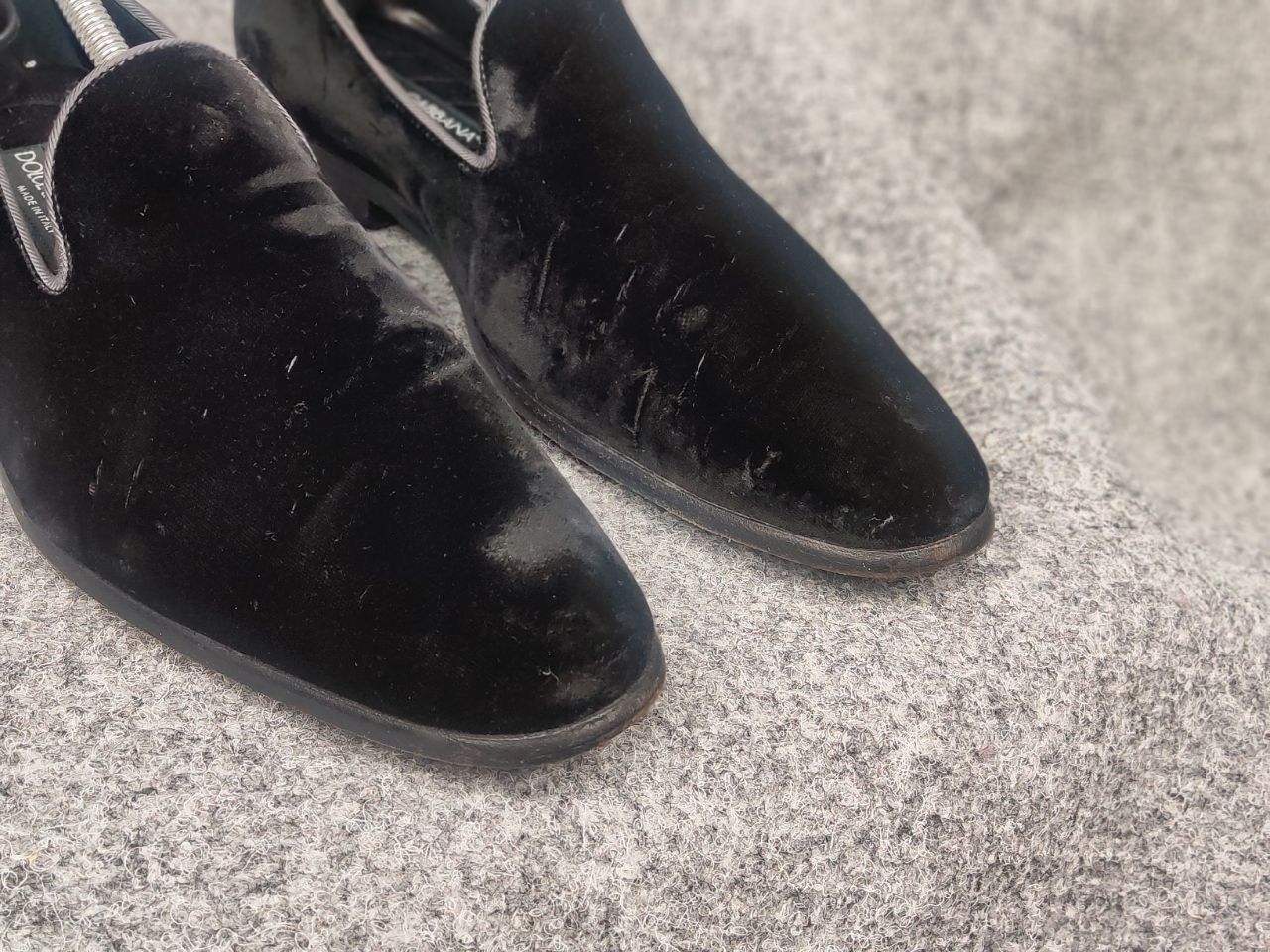 Dolce & Gabbana Dolce & Gabbana Velour Black Slip On loafers classic Shoes Size US 7 / EU 40 - 10 Thumbnail