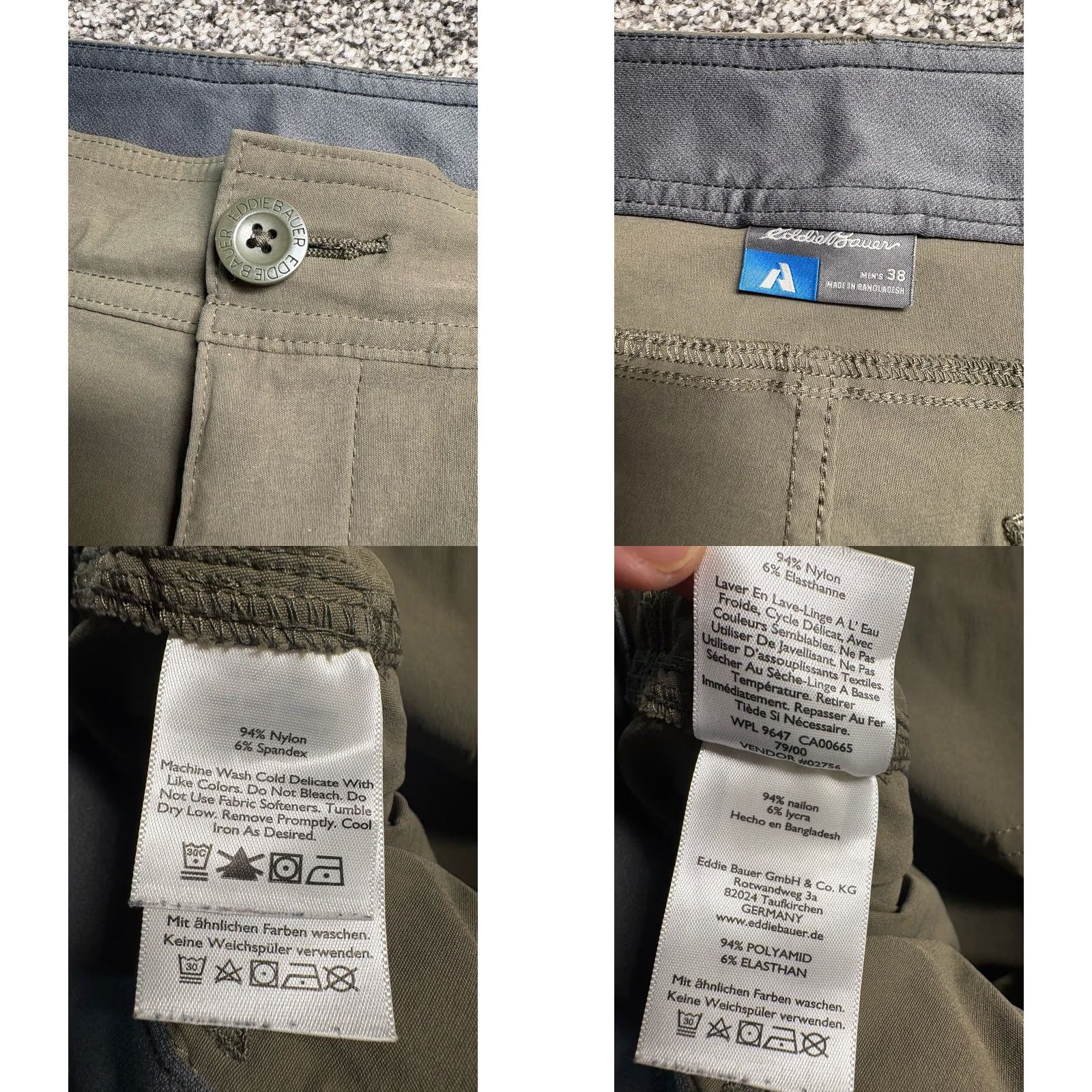Eddie Bauer Eddie Bauer Cargo Shorts Mens 38 Green Nylon Spandex Quick Dry First Ascent Size US 38 / EU 54 - 8 Thumbnail