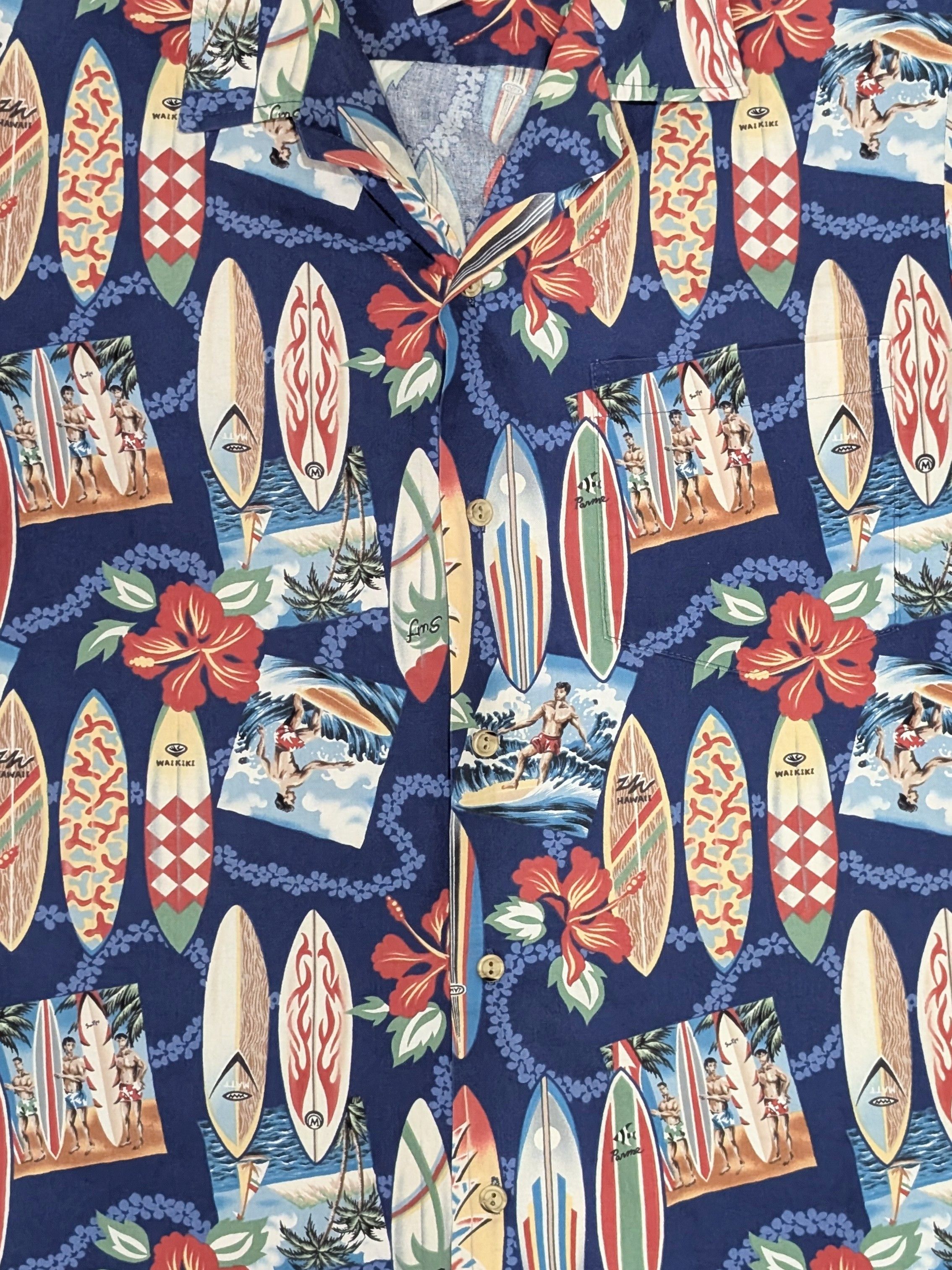 Vintage Vintage RJC surfboards blue Hawaiian shirt - SIZE L Size US L / EU 52-54 / 3 - 2 Thumbnail
