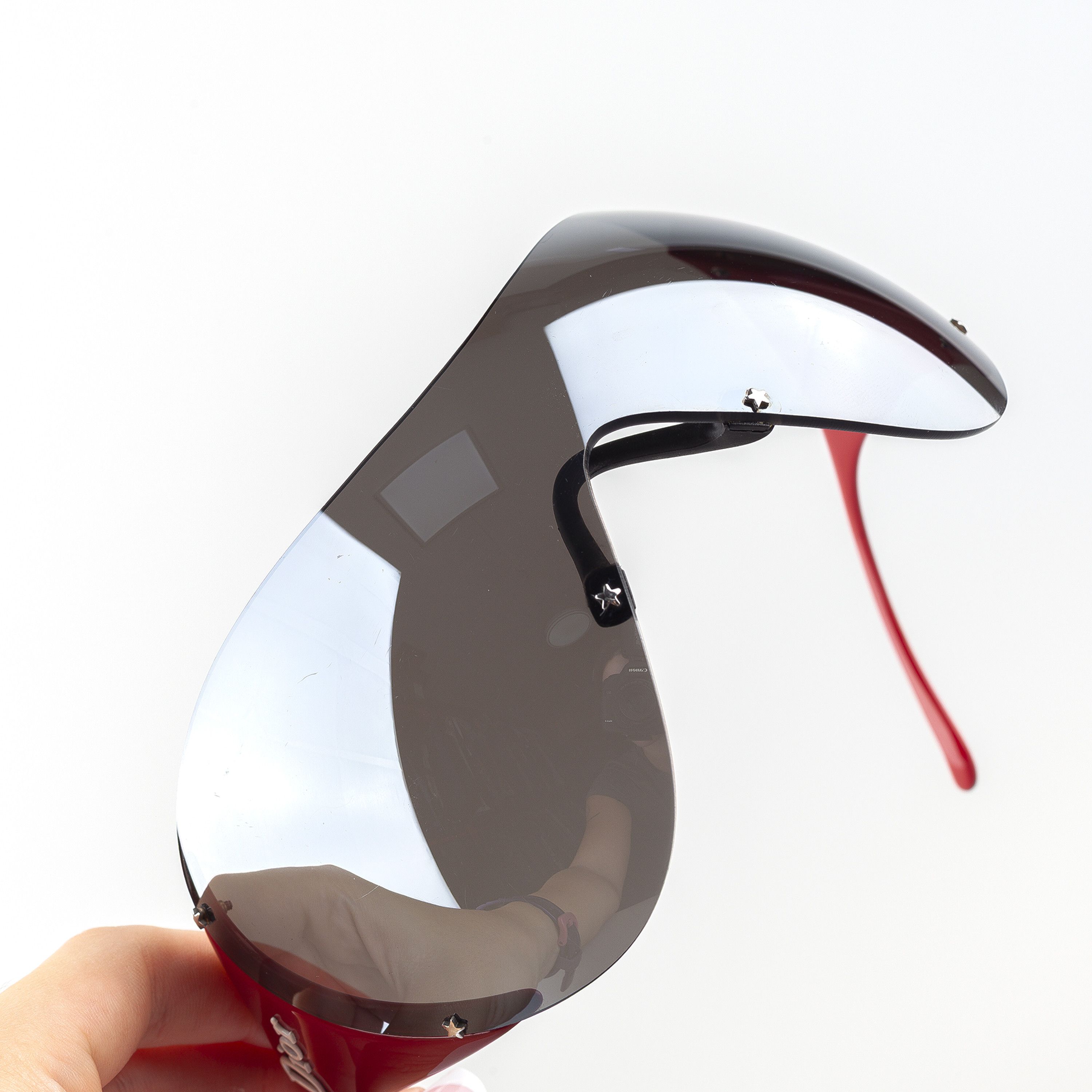 Dior Dior “DIOR SKI 1” Vintage Red Shield Mask Sunglasses Size ONE SIZE - 11 Thumbnail