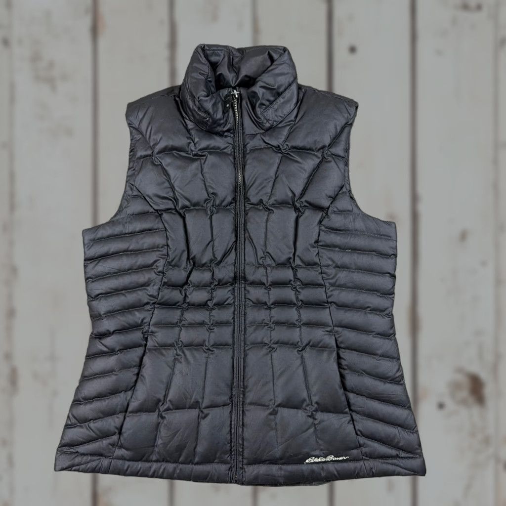 Eddie Bauer Eddie Bauer Vest Womens S Black Down Puffer Full Zip Quilted Zip Pockets VEST Womens S Black Down Puffer Full Zip Quilted Size S / US 4 / IT 40 - 1 Thumbnail