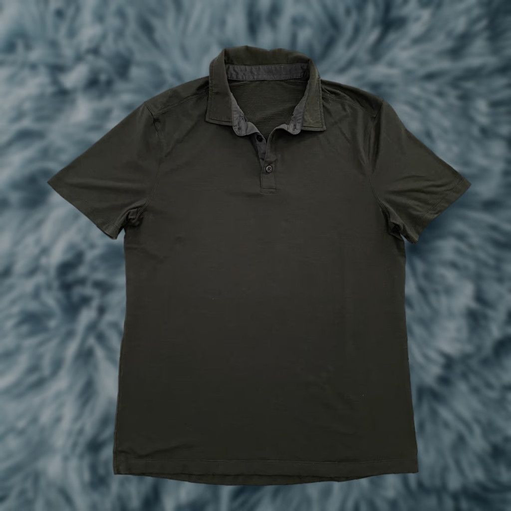 Lululemon VINTAGE Lululemon Polo Shirt Men Medium Black Activewear Gym Casual Tech Model M Size US M / EU 48-50 / 2 - 1 Thumbnail