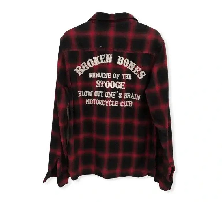 Japanese Brand Japanese Brand Stooge Motor Club Flannel Shirt 👕 Size US S / EU 44-46 / 1 - 4 Thumbnail
