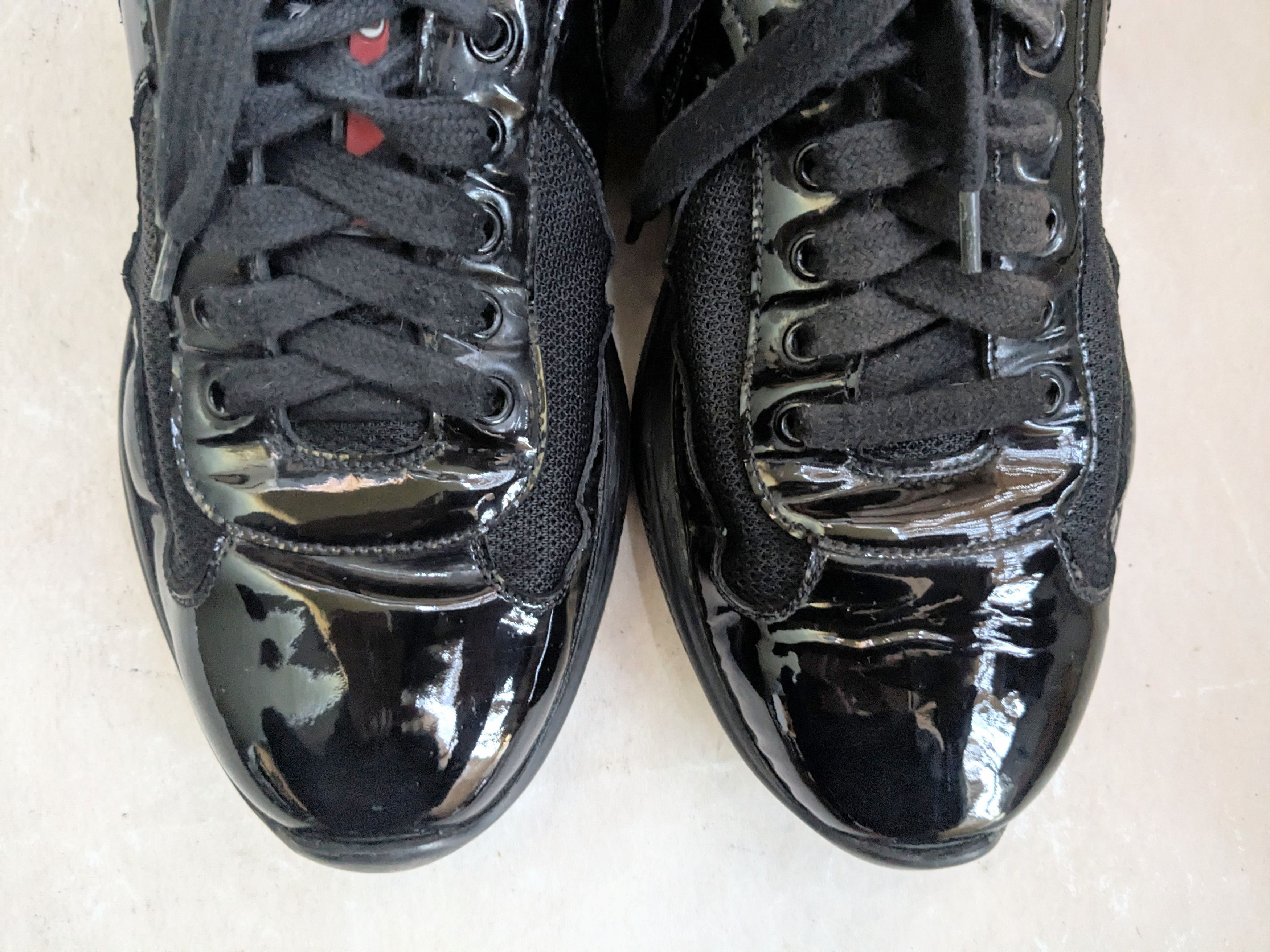 Prada Prada America's Cup Sneakers Black Patent Leather 10 Red Size US 10 / EU 43 - 2 Thumbnail