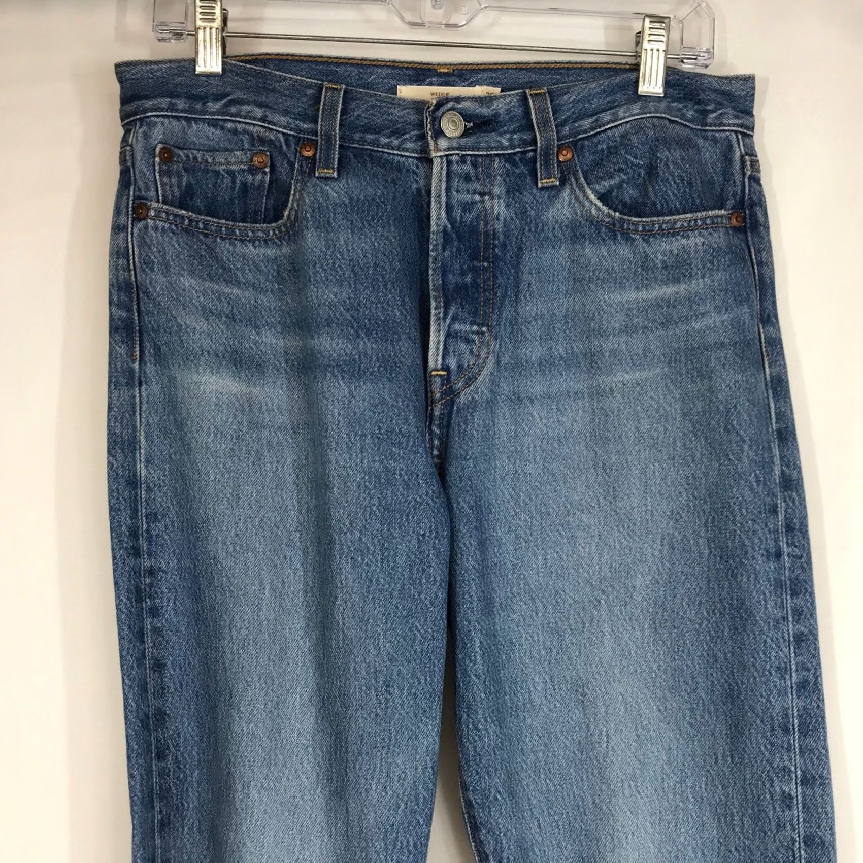 Levi's VINTAGE Levi's Wedgie Fit Straight Leg Jeans Women's 29 Blue Denim Size 29" - 2 Thumbnail