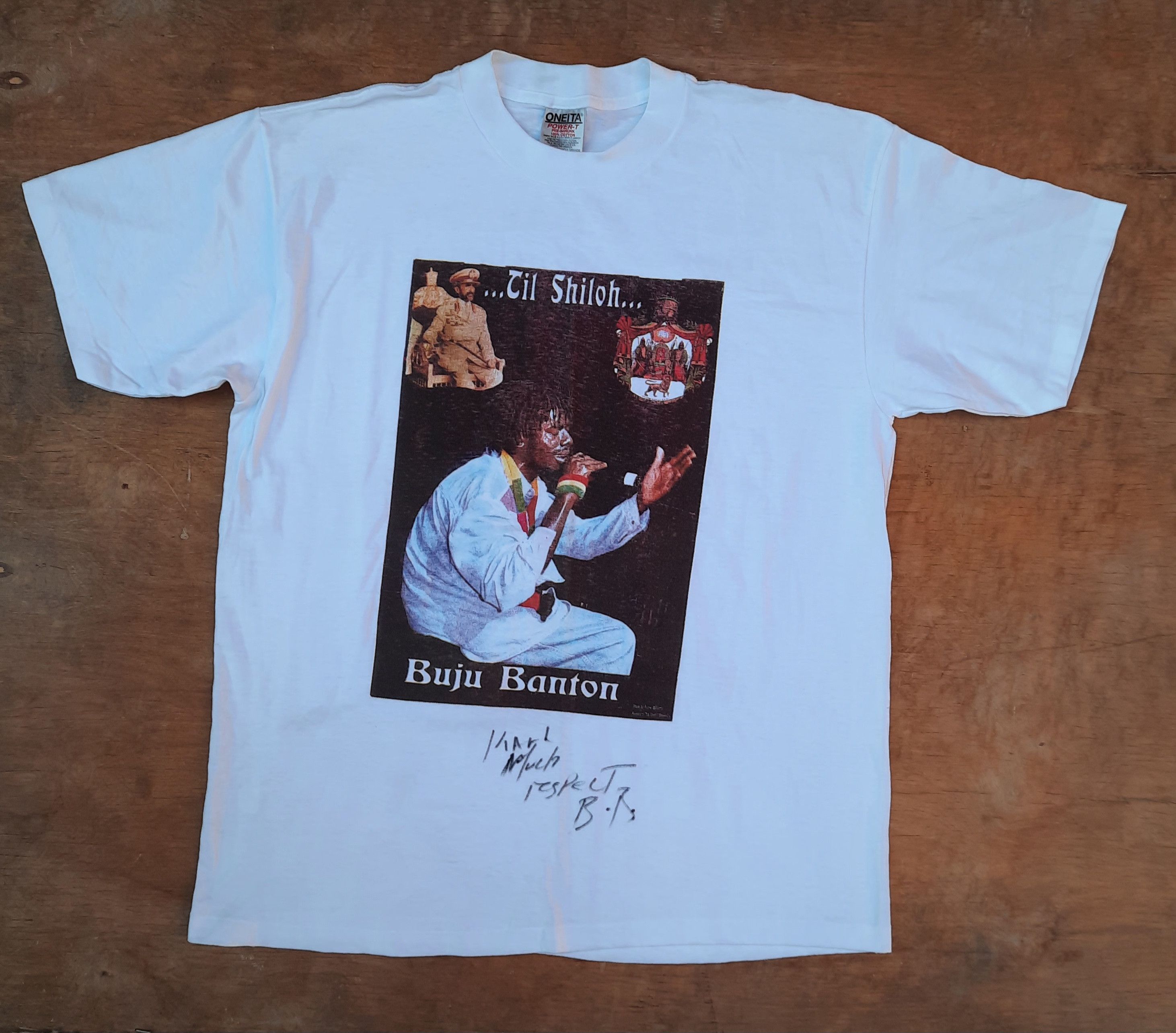 90s Buju Banton Til shiloh USA Dancehall Oneita Signed Rare