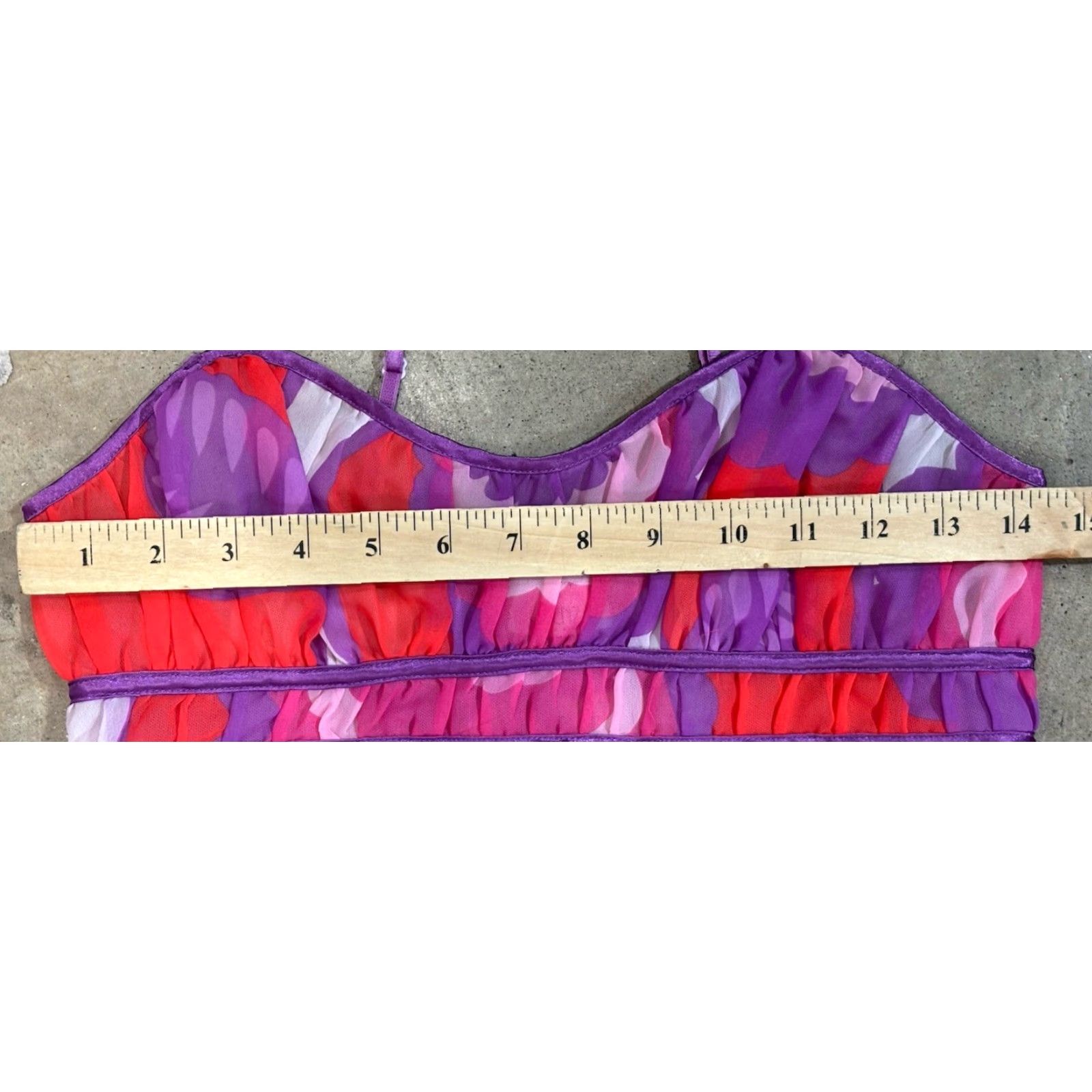 Vintage Vtg La Senza Lingerie Long Nightgown Sz XS S Retro Y2K Semi Sheer Empire Waist Size ONE SIZE - 7 Thumbnail