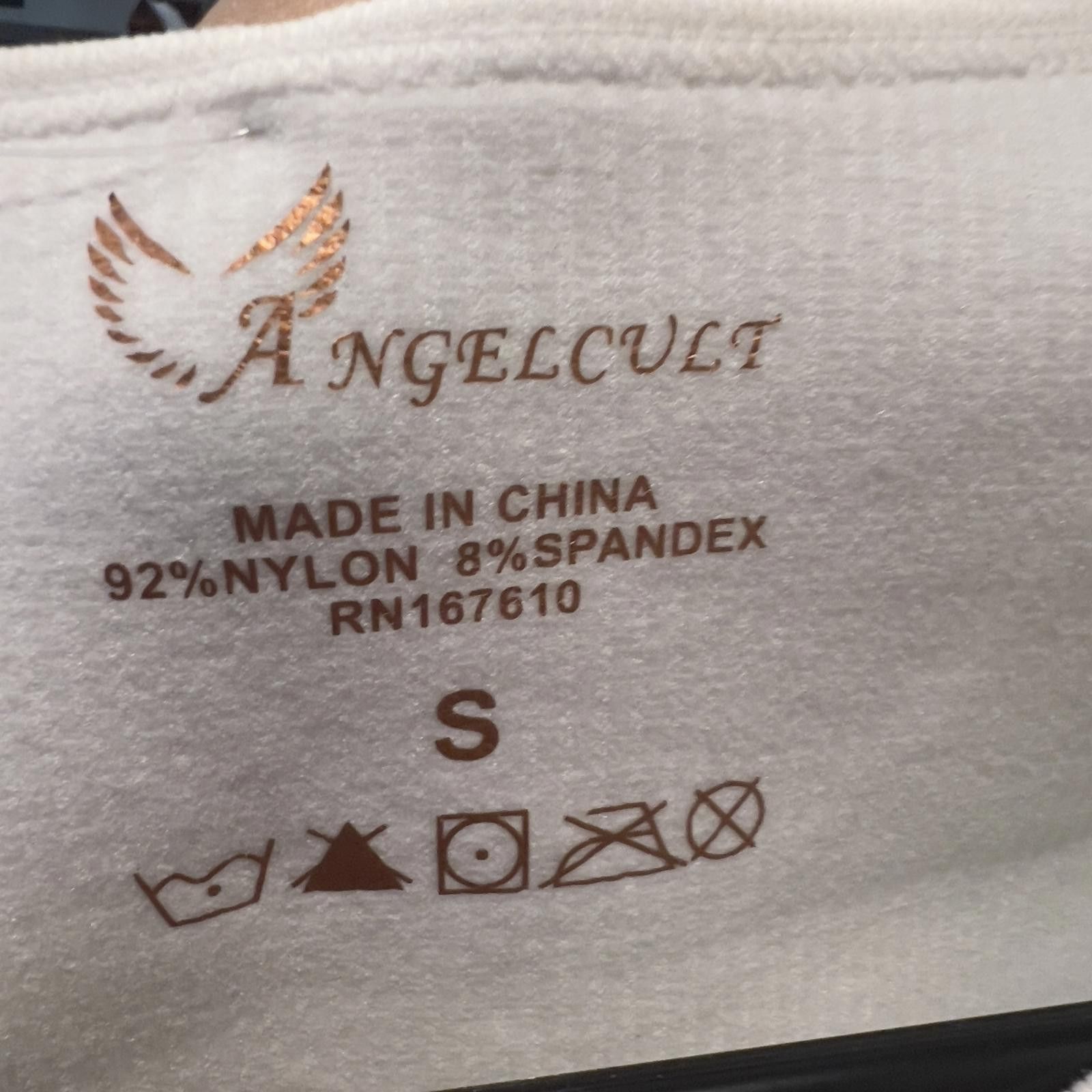 Other NWT Angelcult White Ribbed Crop Top with Rhinestone Fringe Size S / US 4 / IT 40 - 4 Thumbnail