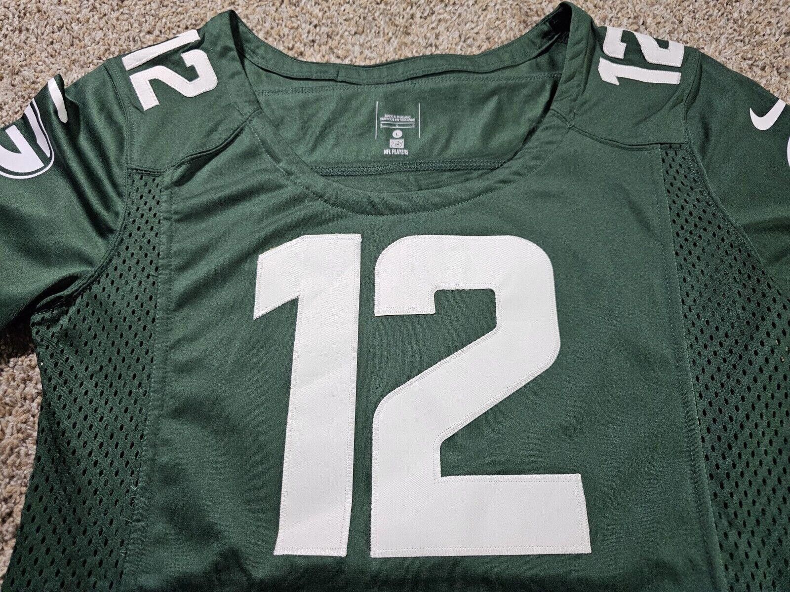 Nike Aaron Rodgers 12 Nike womens drawstring Maternity jersey LG Size ONE SIZE - 3 Thumbnail