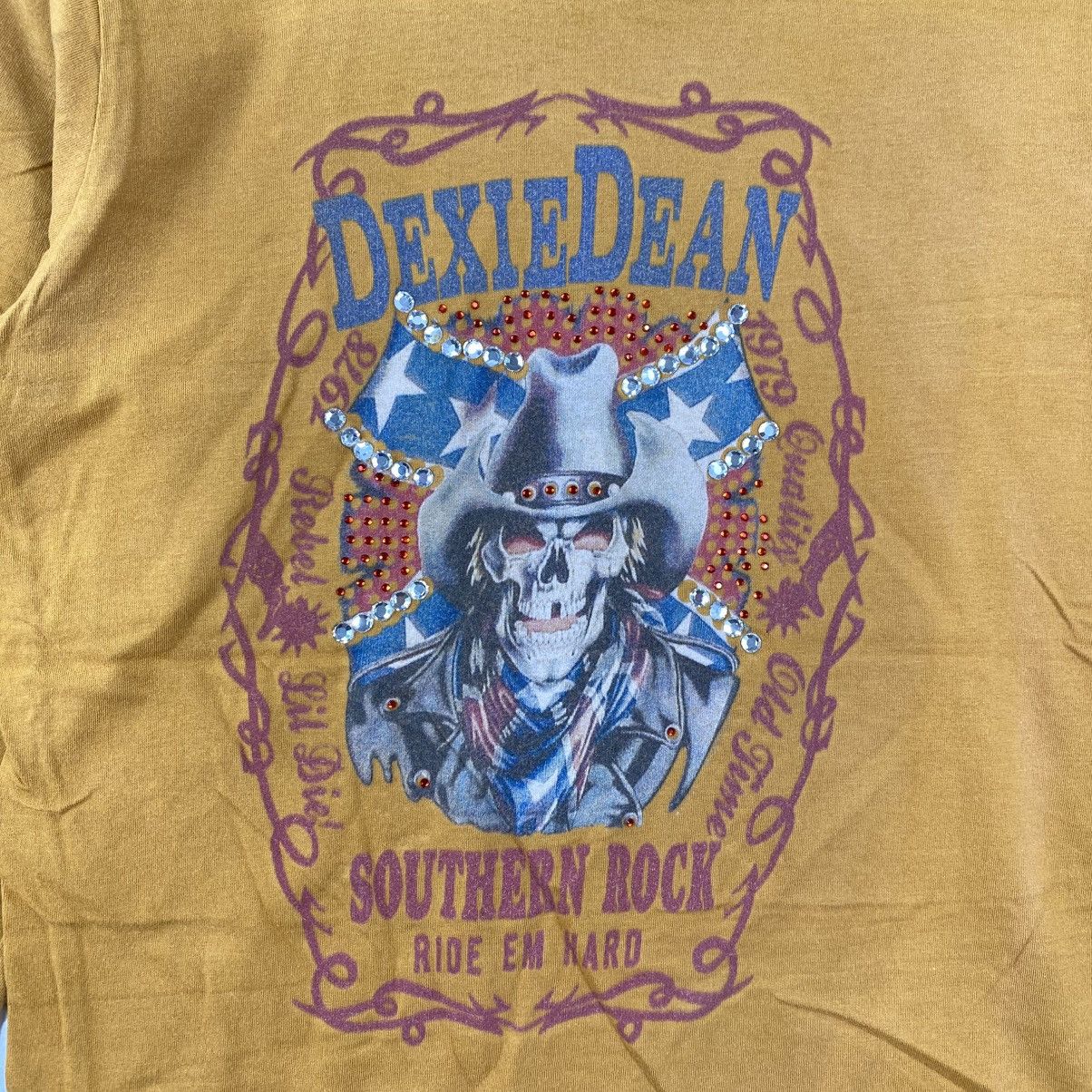 Japanese Brand Dexie Dean Y2K Southern Rock Skull Rhinestone Shirt M Size US M / EU 48-50 / 2 - 4 Thumbnail
