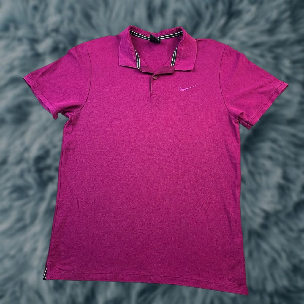 Nike Nike Dri-Fit Polo Shirt Mens Medium Purple Tennis Golf Casual Activewear S/S Collared Logo Embroidered Size US M / EU 48-50 / 2 - 1 Thumbnail