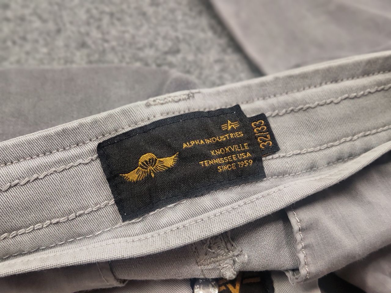 Alpha Industries Alpha Industries Straight Fabric Faded Gray Cargo Pants Size US 32 / EU 48 - 15 Thumbnail