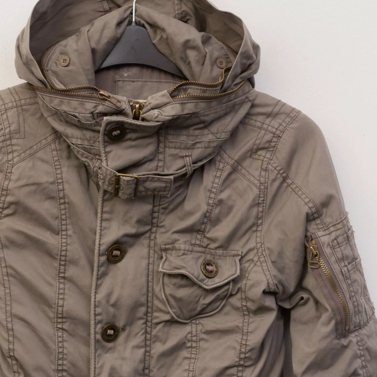 khujo CLAMMY Women Coat S Jacket UK 8 US 4 Top Button Zip Cotton Size S / US 4 / IT 40 - 6 Thumbnail