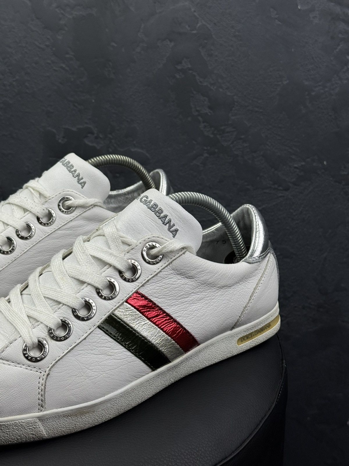 Dolce & Gabbana Dolce & Gabbana Men Leather Low-Top Sneakers Size US 7.5 / EU 40-41 - 2 Thumbnail