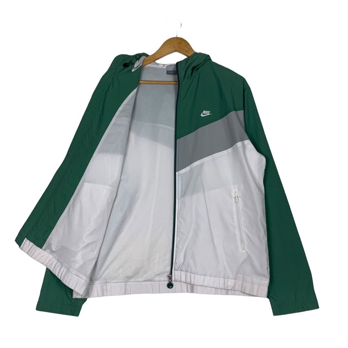 Nike Y2k NIKE Big Swoosh Logo Colorblock Hoodie Jacket #0954-C42 Size US L / EU 52-54 / 3 - 9 Thumbnail