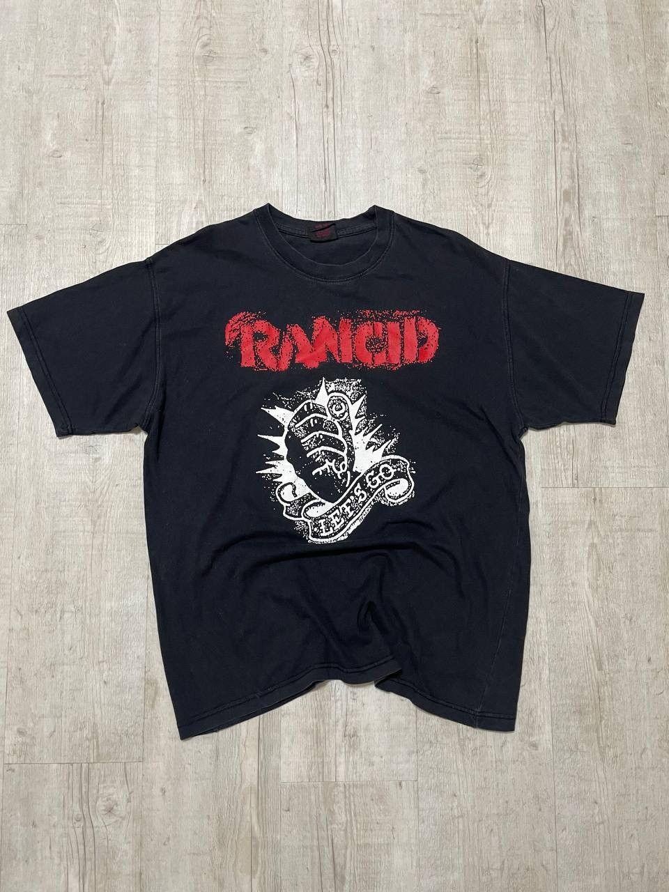 Vintage RANCID LETS GO friend big logo vintage black t-shirt Xl Size US XL / EU 56 / 4 - 1 Thumbnail