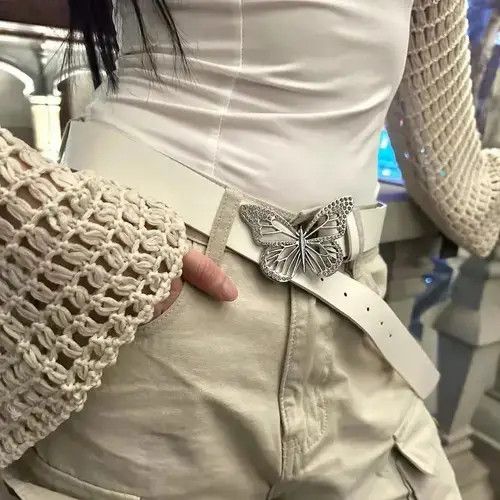 Japanese Brand Diamond Butterfly Streetwear Belt Size ONE SIZE - 2 Thumbnail