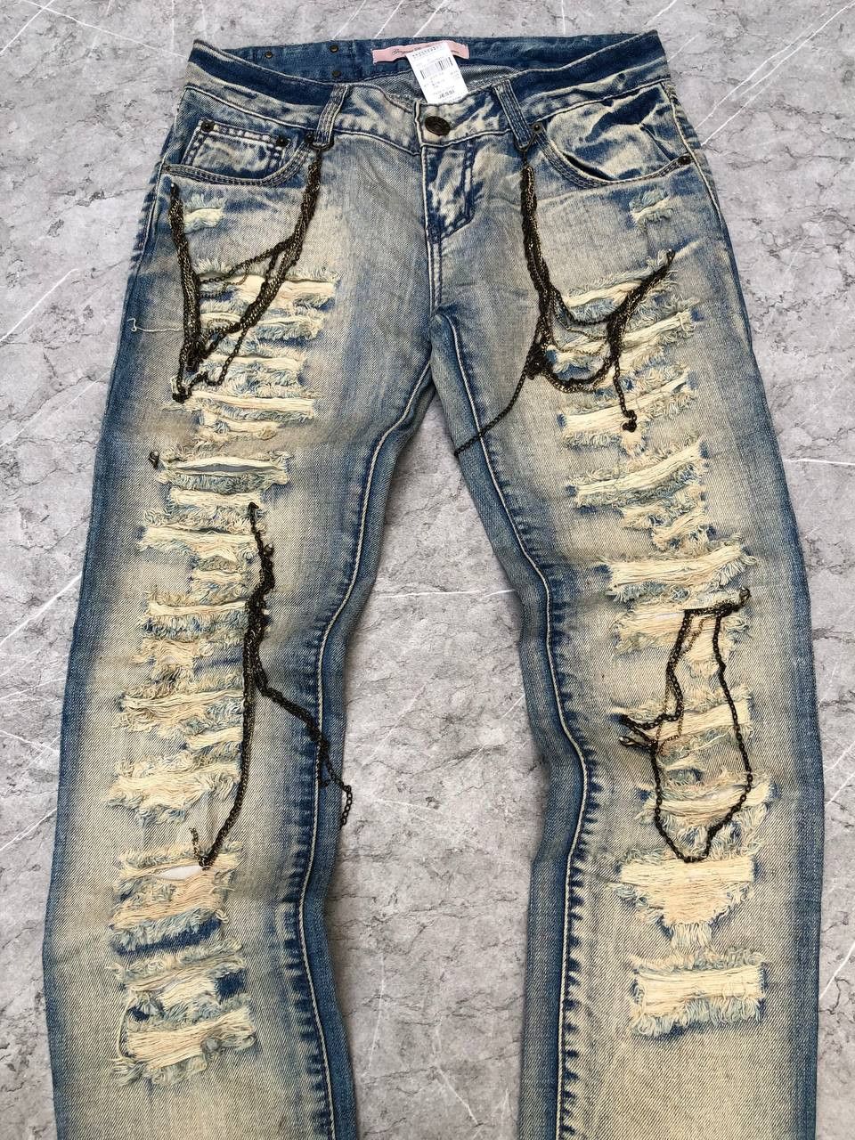 Japanese Brand Gorgeous Glamorous Ripped Jeans Size 28" / US 6 / IT 42 - 2 Thumbnail