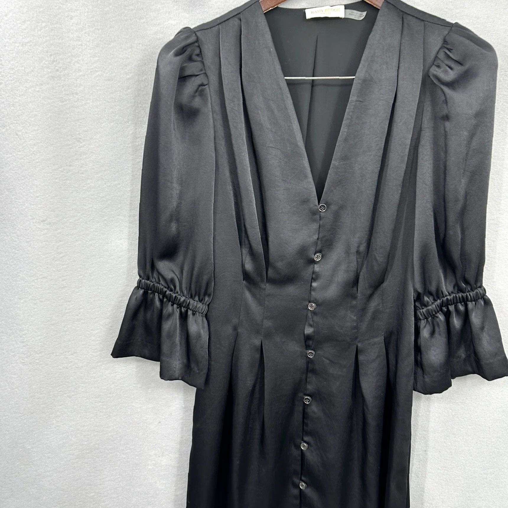 Ramy Brook Ramy Brook Mini Dress Women XS Black Minimalist Flare Sleeve Cottagecore READ Size XS / US 0-2 / IT 36-38 - 3 Thumbnail
