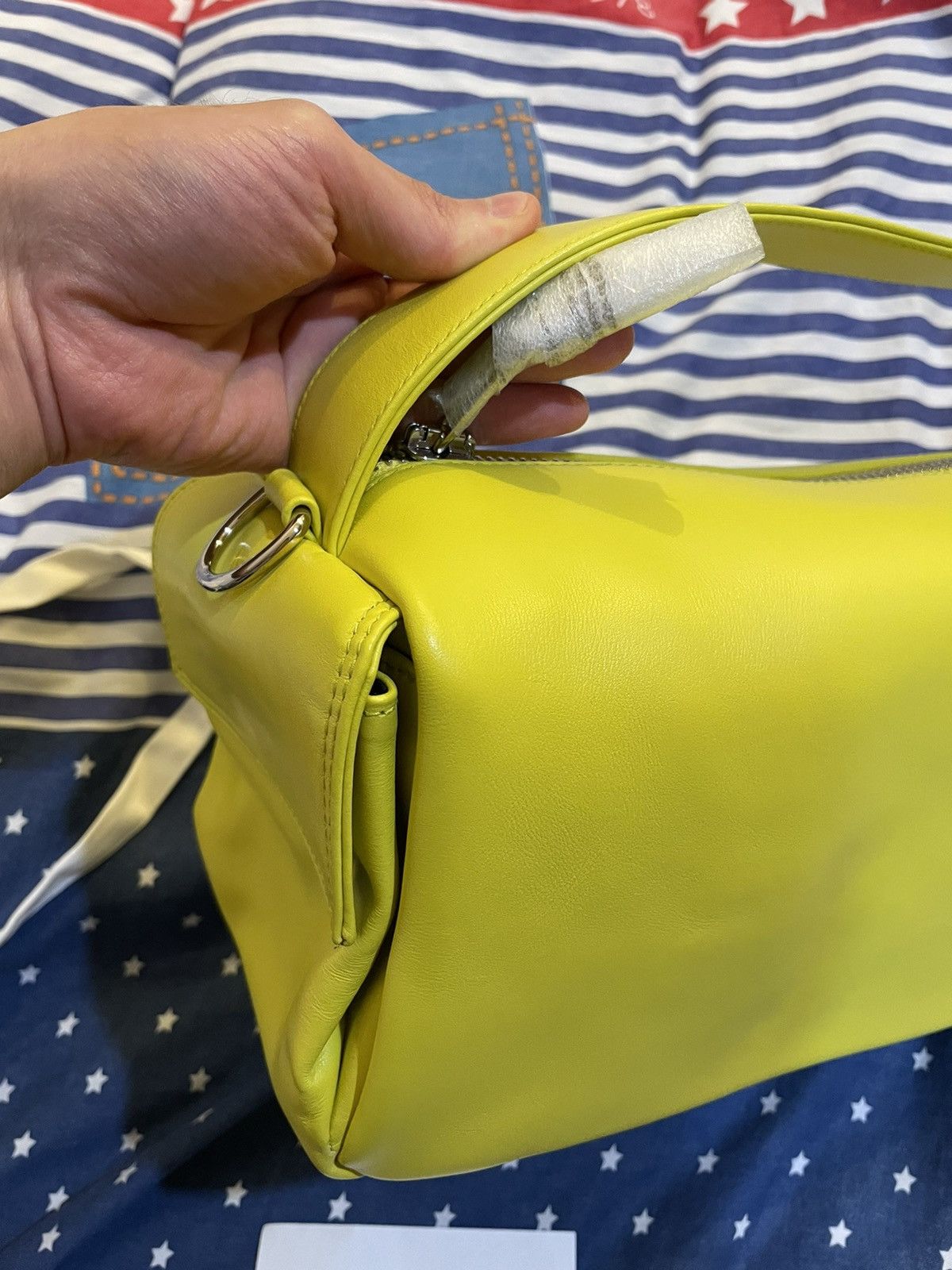 Sunnei Sunnei runway yellow leather crossbody bag Size ONE SIZE - 5 Thumbnail