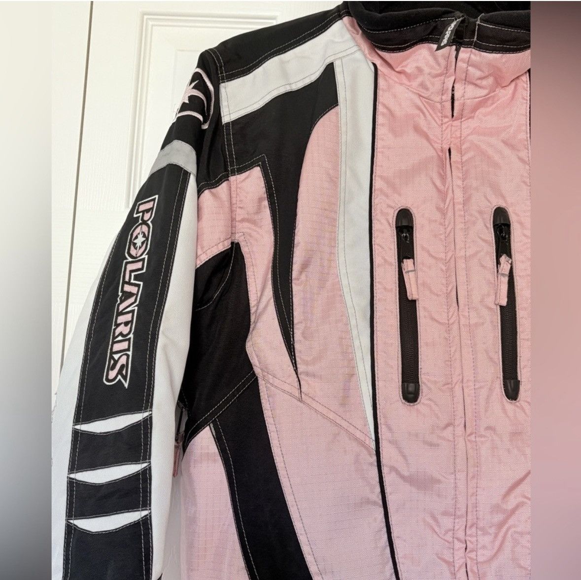 Vintage Pure Polaris Velocity Size Medium Pink Snowmobile Jacket Size M / US 6-8 / IT 42-44 - 2 Thumbnail