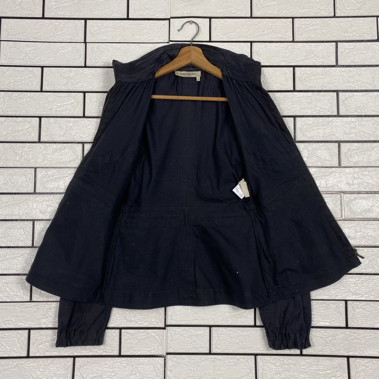 Yves Saint Laurent 🔥VINTAGE ZIPPER BOMBER JACKET SUN FADED YVES SAINT LAURENT Size XS / US 0-2 / IT 36-38 - 15 Thumbnail