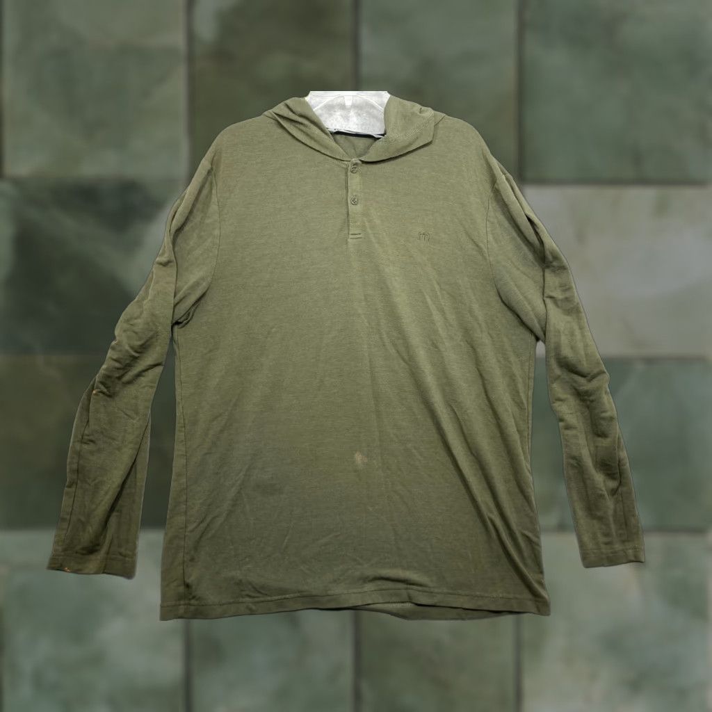TravisMathew Travis Mathew Shirt Mens XL Green Hooded Polo Long Sleeve Sports Theme Size US XL / EU 56 / 4 - 1 Thumbnail