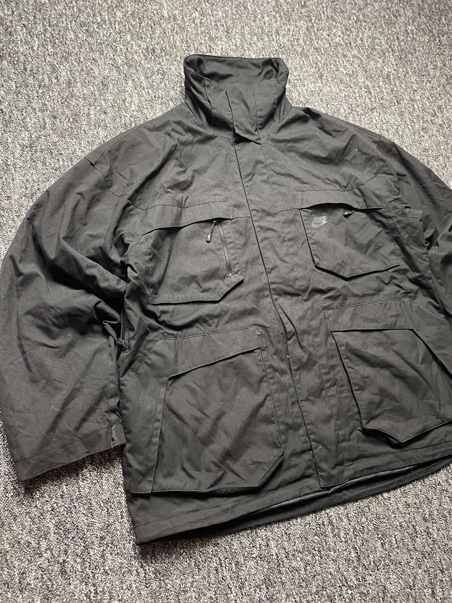 Nike × Vintage Heavy Coat Jacket Nike Logo y2k 90s basic boxy oversize Size US XL / EU 56 / 4 - 2 Thumbnail