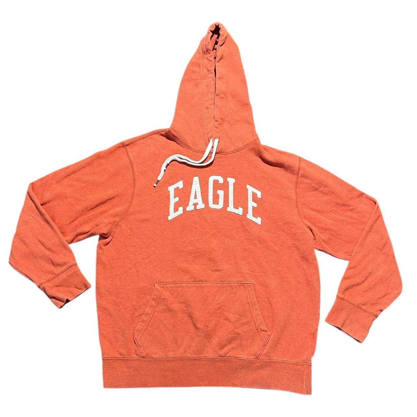 American Eagle Outfitters American Eagle Pullover Orange Graphic Spellout Hoodie Size US L / EU 52-54 / 3 - 1 Thumbnail
