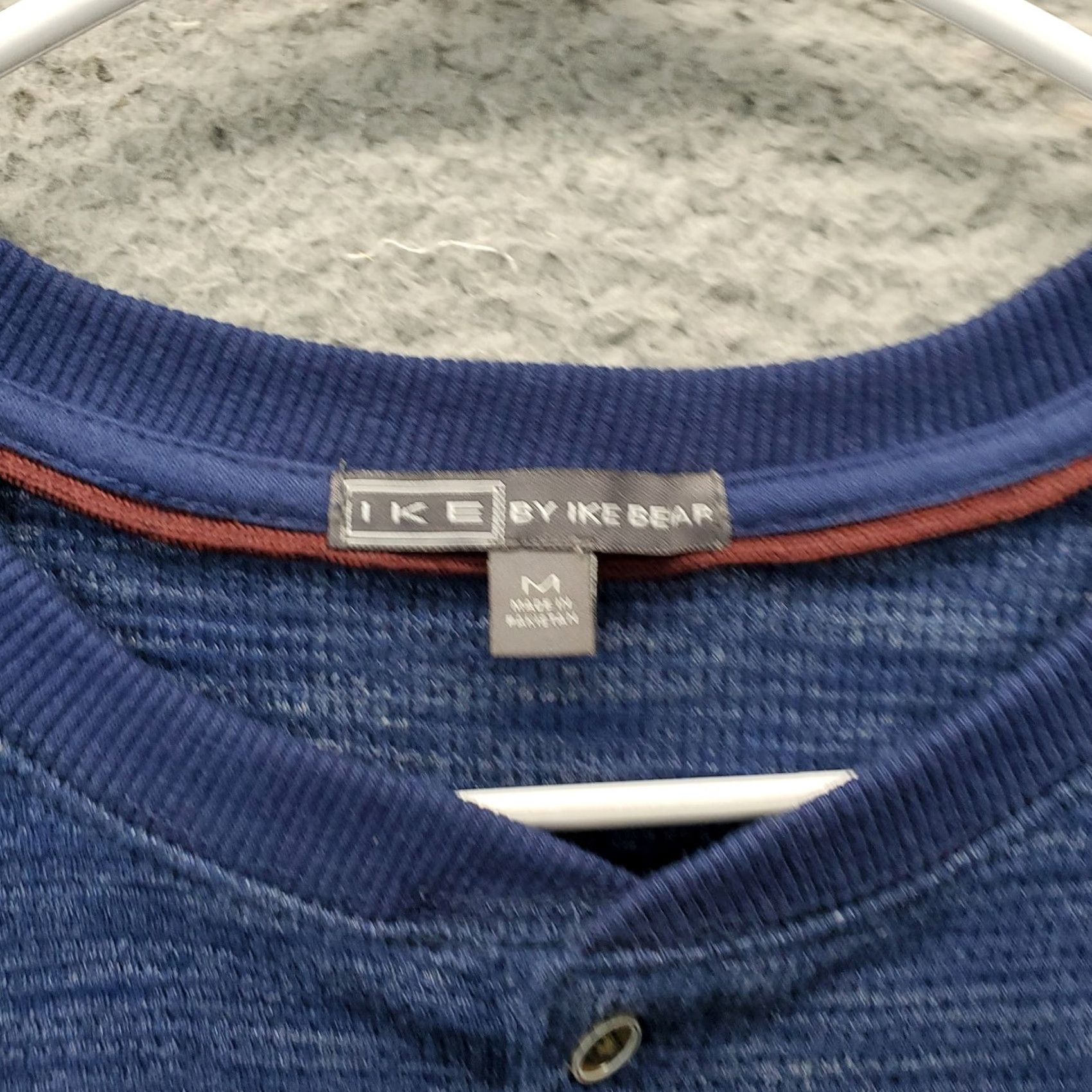Ike Behar IKE BEHAR Sweater Mens M Blue Knit Stretch Long Sleeve Henley Pullover Size US M / EU 48-50 / 2 - 4 Thumbnail