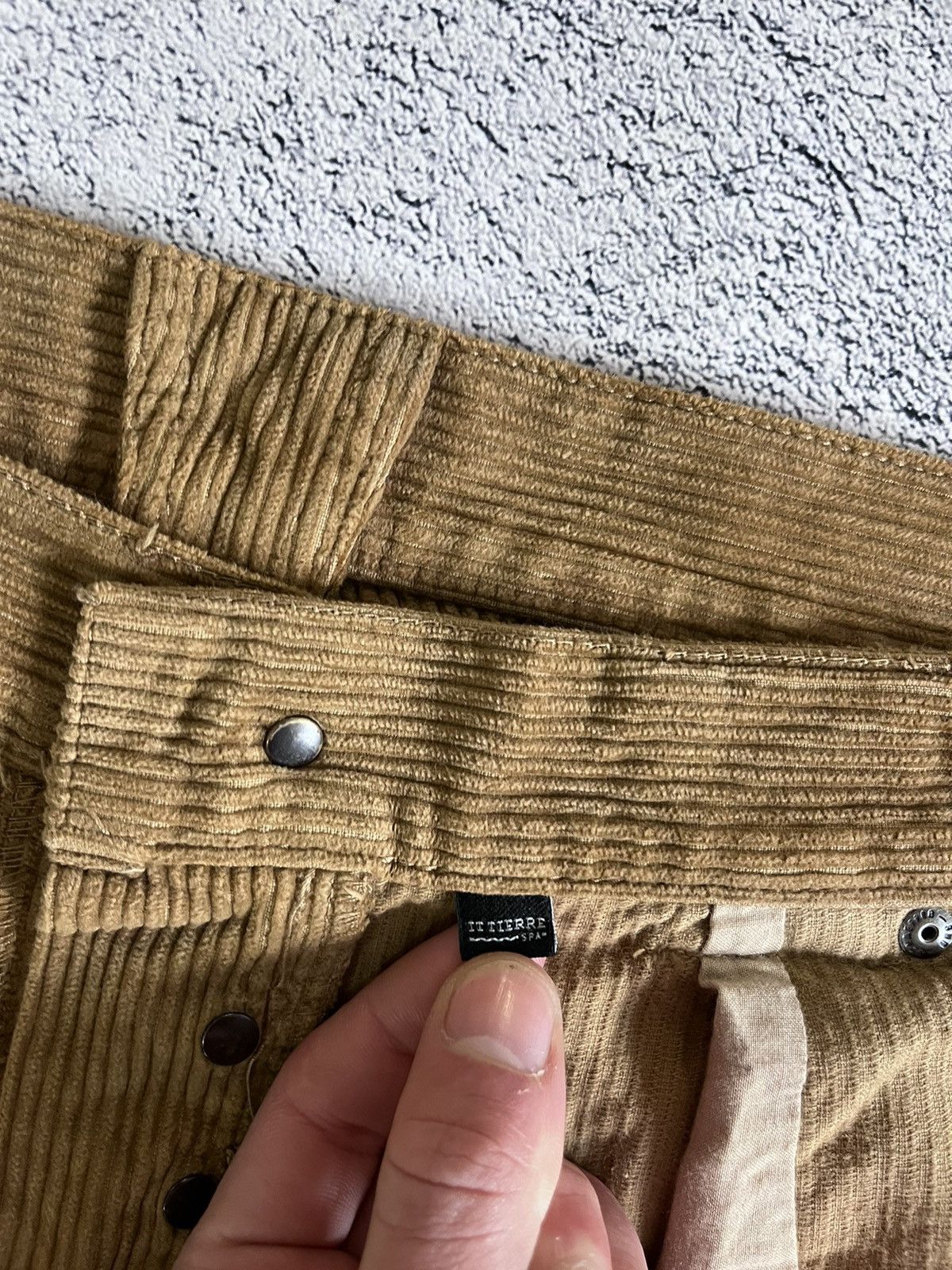 Dolce & Gabbana Dolce Gabbana Men’s Pants Corduroy Vintage Brown Metal Logo Size US 31 - 6 Thumbnail