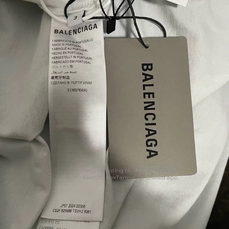 Balenciaga Balenciaga Black and white striped two-ring embroidery sho Size US L / EU 52-54 / 3 - 4 Thumbnail