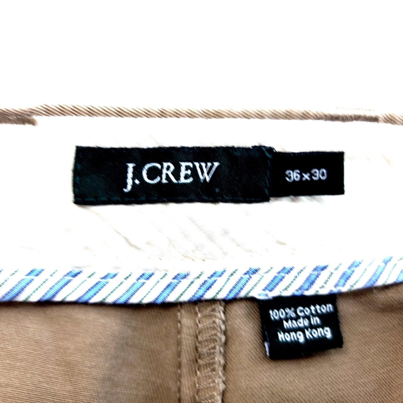 J.Crew DAMAGED J. Crew Cotton Flat Front High Rise Brown Chino Pant Size US 36 / EU 52 - 4 Thumbnail