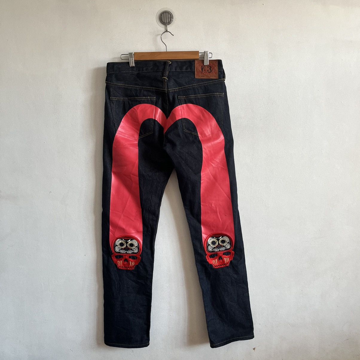 Evisu EVISU SKULL DAICOCK INDIGO SELVEDGE PANTS Size US 32 / EU 48 - 1 Thumbnail