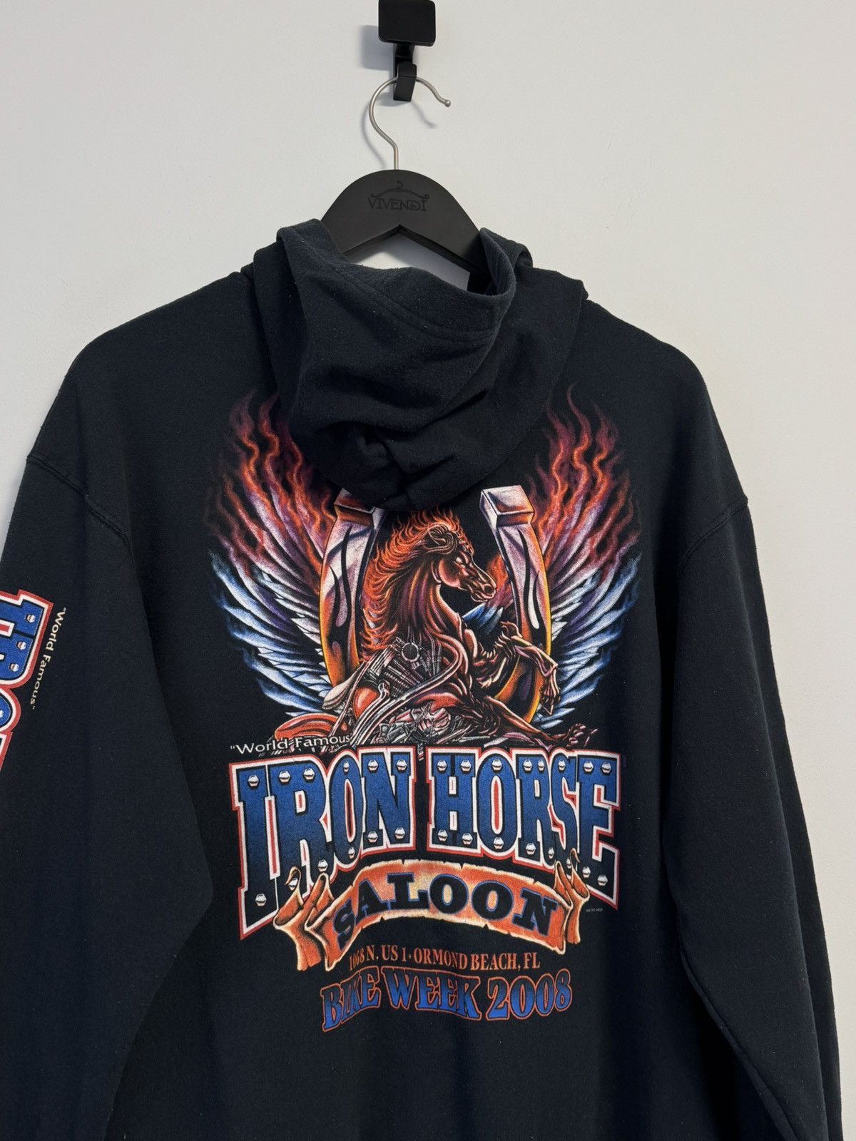 Vintage Iron Horse 2008 Bike week Zip hoodie Vintage Size US L / EU 52-54 / 3 - 11 Thumbnail