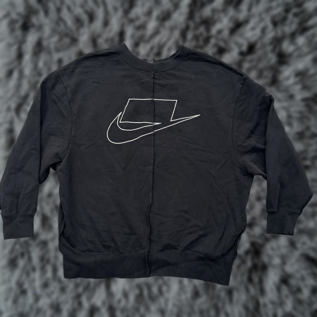 Nike Nike Sweatshirt Womens Small Oversize Back Zipper Deconstructed Streetwear Shirt Size S / US 4 / IT 40 - 1 Thumbnail