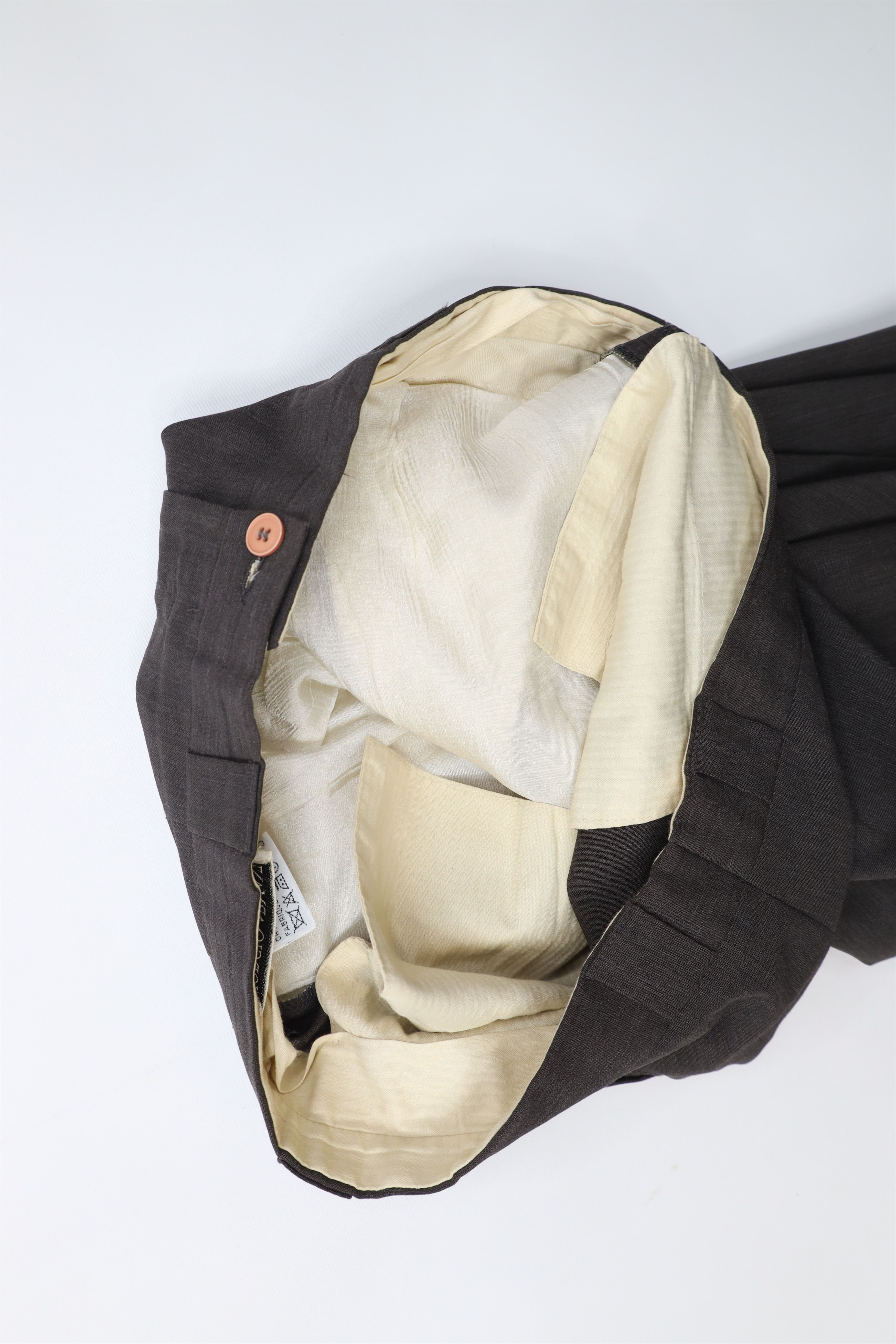 Giorgio Armani Vintage 80s 90s Giorgio Armani Wool Wide Leg Chino Pants Size US 34 / EU 50 - 11 Thumbnail