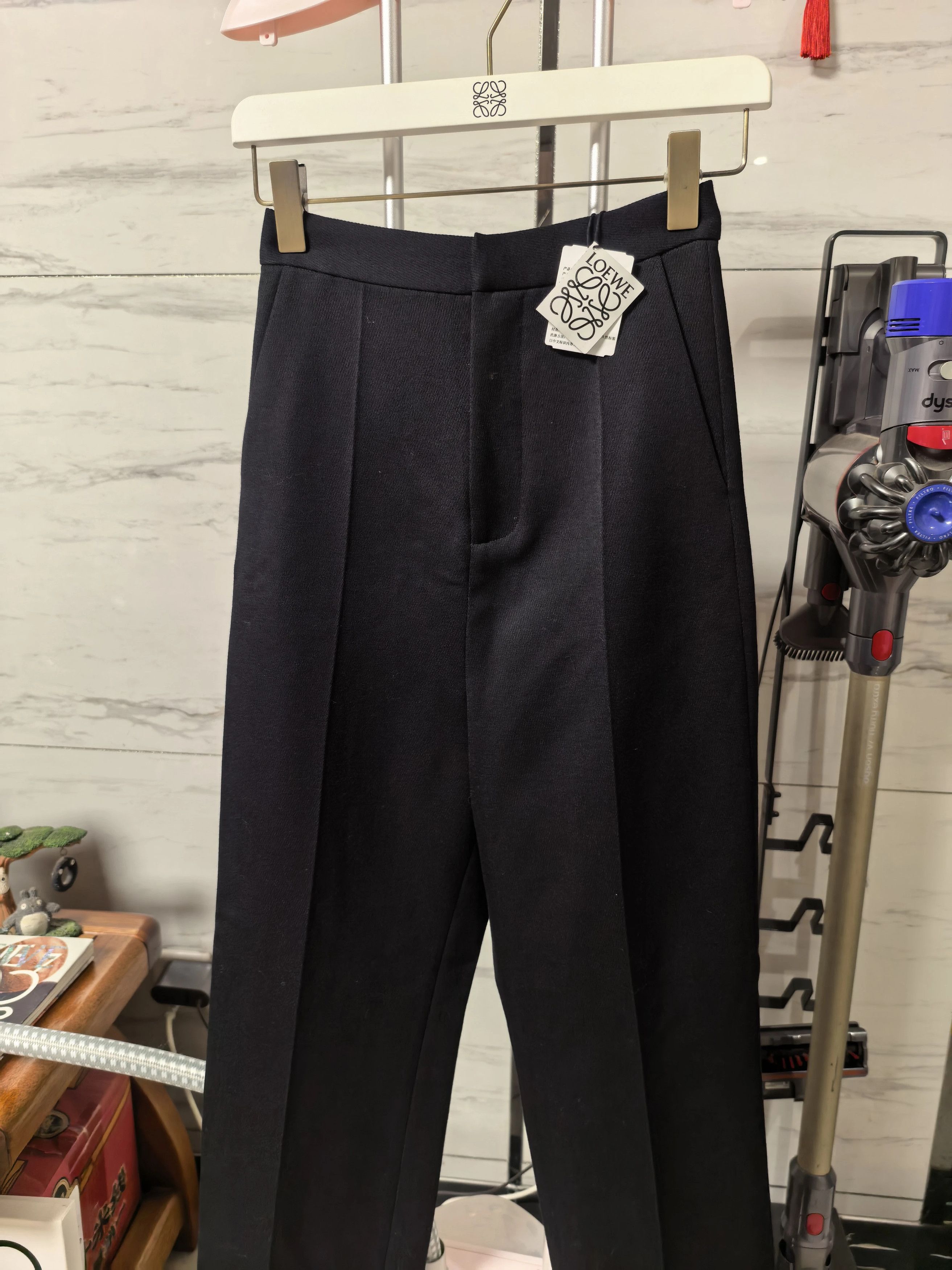 Loewe LOEWE FW23 straight-leg casual heavyweight wool pants Size 25" / US 0 / IT 36 - 8 Thumbnail