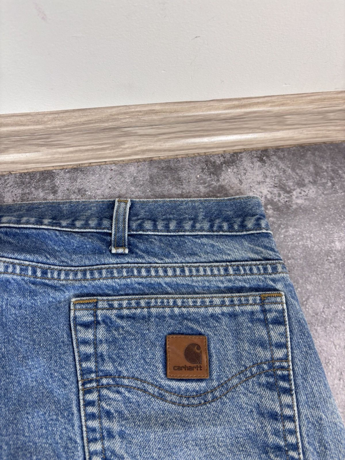 Carhartt Vintage Carhartt Men’s Faded Light Blue Baggy Denim Jeans Size US 42 / EU 58 - 8 Thumbnail