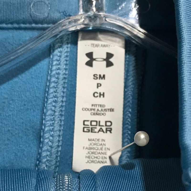 Under Armour Under Armour Cold Gear Blue Half Zip Fitted Activewear Top S Size S / US 4 / IT 40 - 3 Thumbnail