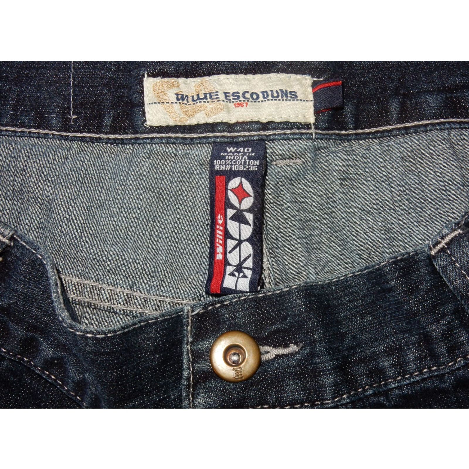 Denime VINTAGE Willie Esco Men's Jeans Size 40x35 Straight Fit Blue Denim 80s Size US 40 / EU 56 - 6 Thumbnail