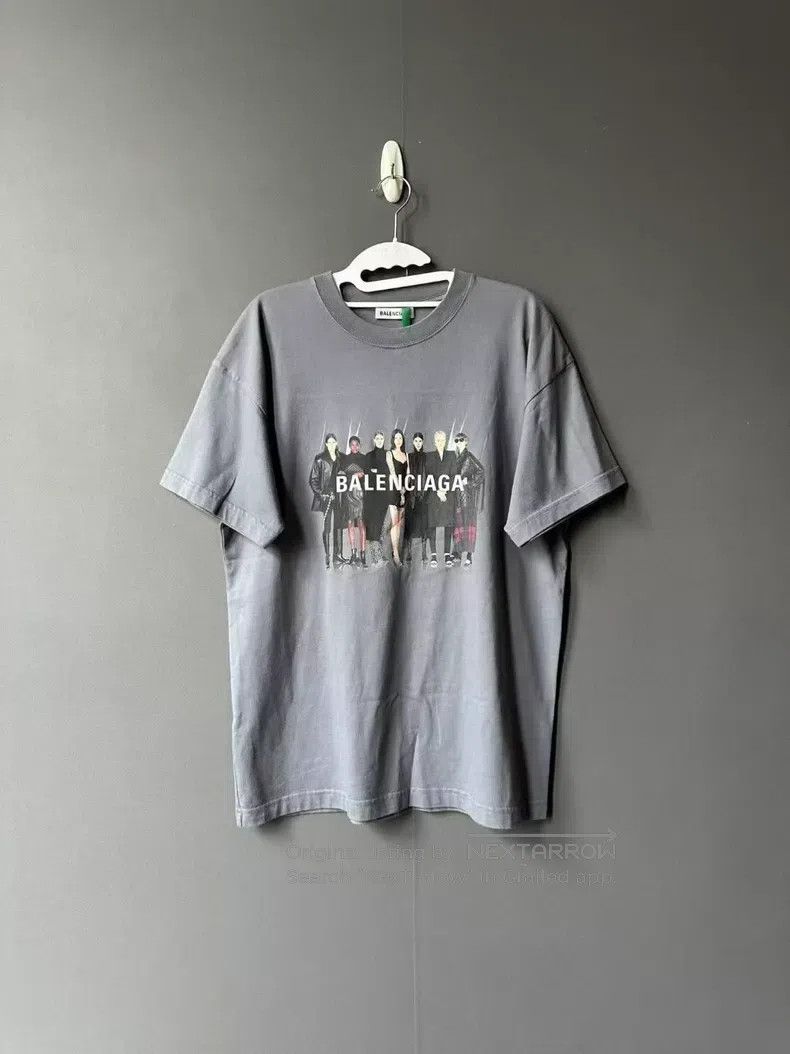 Balenciaga Balenciaga Heather Blue Portrait Short Sleeve Size US S / EU 44-46 / 1 - 1 Thumbnail