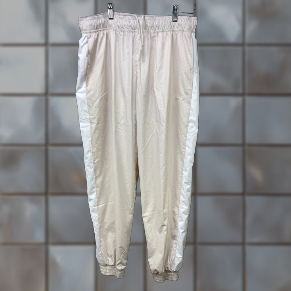 Nike VINTAGE Nike Windbreaker Track Pants Regular Length Beige 90s Mens Large Pockets Logo Corduroy Size US 33 - 1 Thumbnail