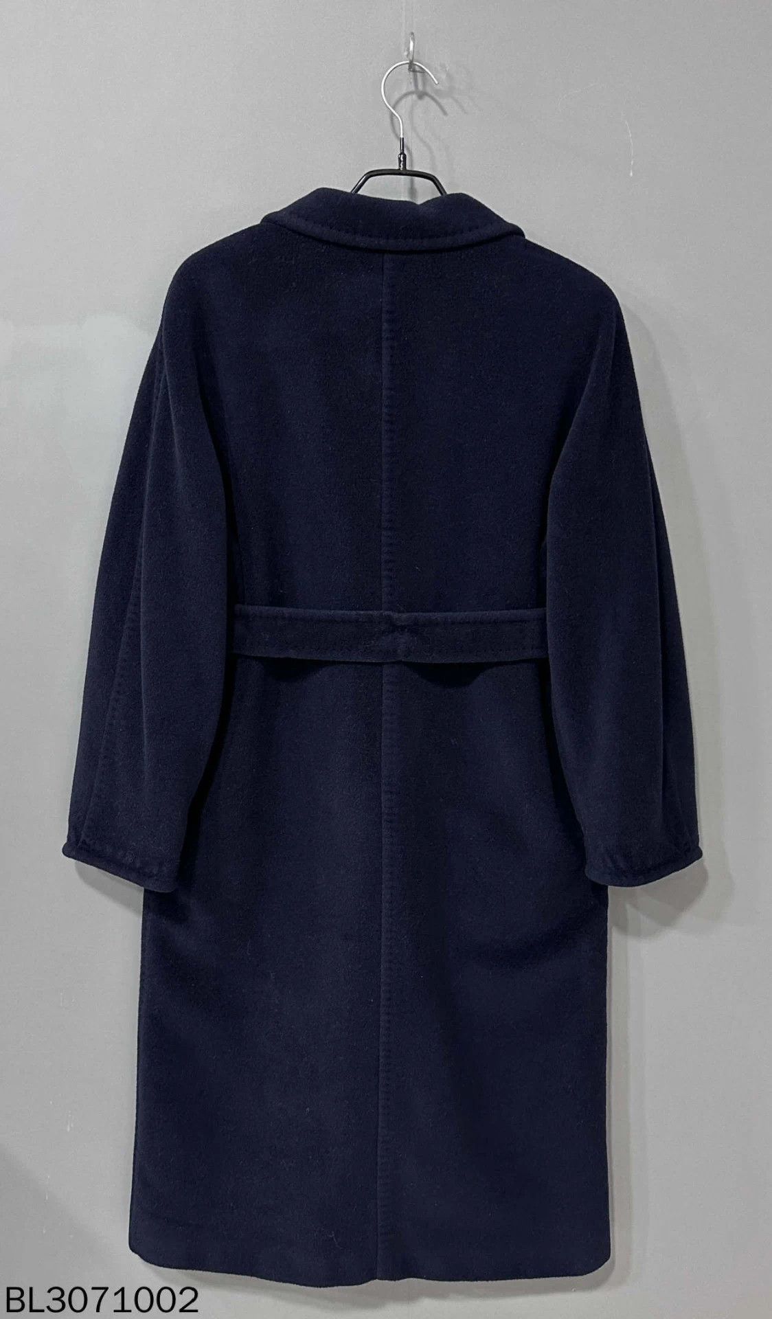 Max Mara MaxMara Navy Blue Long Wool Coat EU36 Size XS / US 0-2 / IT 36-38 - 3 Thumbnail