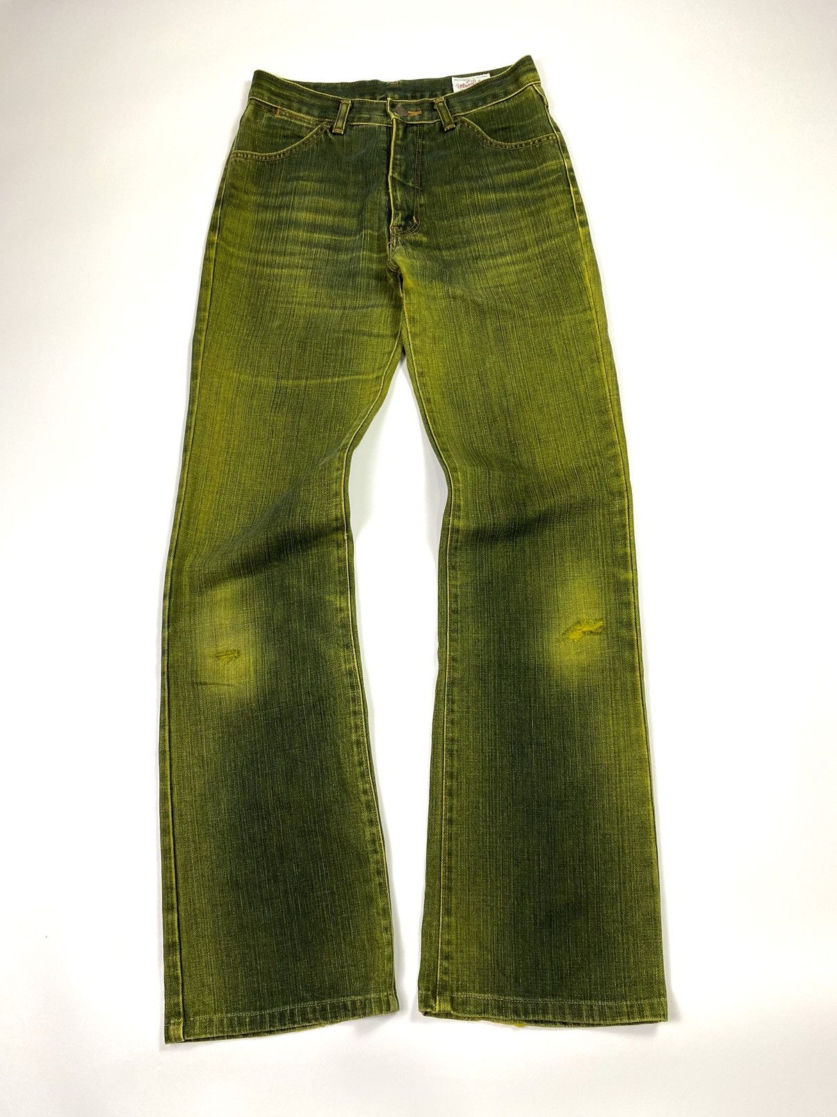 Flared bootcut western wrangler green pant
