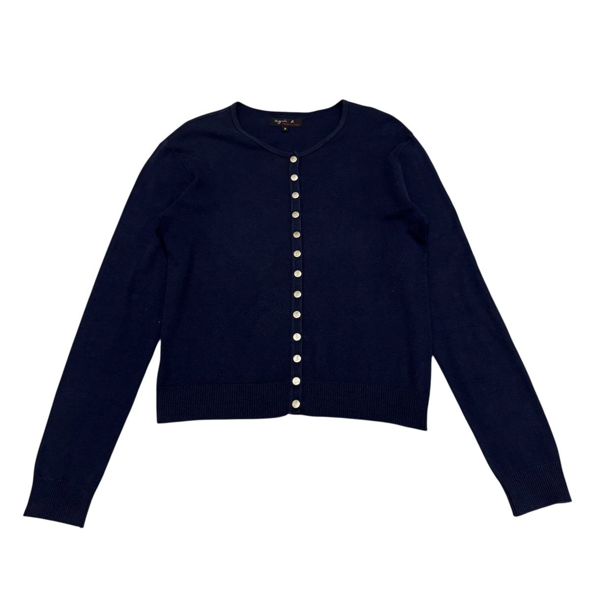 agnes b. Agnès b. Navy Blue Snap Cardigan Made in France Size 2 Size M / US 6-8 / IT 42-44 - 4 Thumbnail